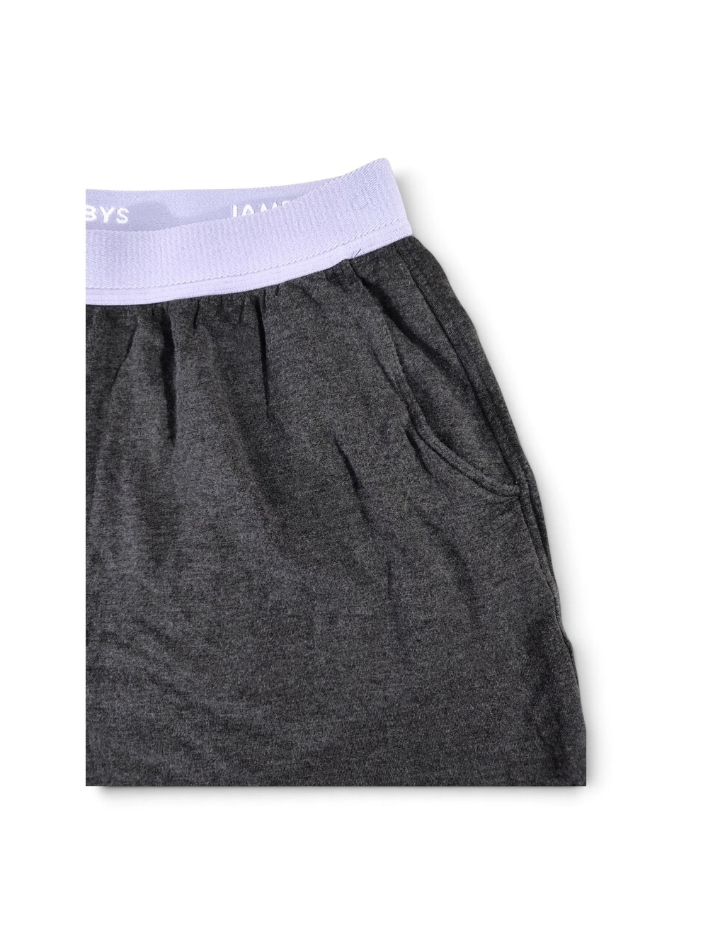 Jamby's Unisex Adults Elastic Waist Pajama Shorts Grey/purple Large Loungewear - Picture 3 of 10